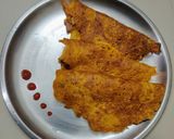 A picture of step 3 of Besan ka chilla.