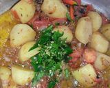 A picture of step 2 of Beef yakhni pulao.