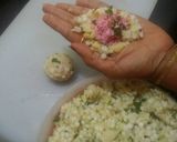 A picture of step 3 of Beetroot Paneer Stuffed Sagoo Bombs.