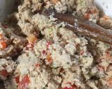A picture of step 1 of Keto friendly Salmon Cakes with garlic Aioli.