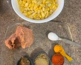 A picture of step 1 of Corn makhani.