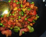 A picture of step 4 of Homemade macaroni/ pasta with vegetable tadka.