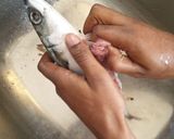 A picture of step 1 of Grilled mackerel #myvalentinesrecipecontest.