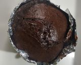 A picture of step 6 of Chocolava cake.
