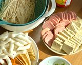 A picture of step 1 of Kimchi Army Stew (Budae Jjigae).