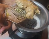 A picture of step 3 of Jaggery ginger tea.