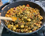 A picture of step 19 of Chicken Curry with Chickpeas, Eggplant, and Spinach.