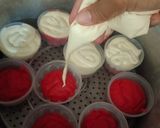 Foto langkah ke 6 dari resep Bolu Red Velvet Merah Putih ❤🤍.