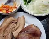 Hình bước làm 1 của món Tim heo trộn