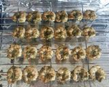 A picture of step 4 of Vickys Easy Pesto Prawn Skewers, GF DF EF SF NF.