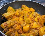 A picture of step 8 of Arunachal Pradesh Style Jackfruit Potato Curry.
