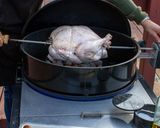 A picture of step 1 of Pork roast (charcoal slowcook) (10-1/2hr 8.4lbs) vi wrap & rotary.