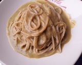 Foto del paso 6 de la receta: Espaguetti🍝 en salsa cremosa de pimiento verde🍝