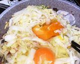 A picture of step 3 of Cabbage and Egg Okonomiyaki.