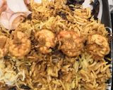 A picture of step 7 of Prawns biryani.
