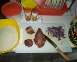 A picture of step 1 of Simple pilau with guacamole.