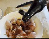 Foto del paso 1 de la receta: Wok de pavo (o como aprovechar el arroz blanco sobrante)