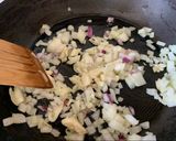 A picture of step 1 of Gnocchi with green pesto and pancetta 🇮🇹 🍝.