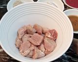 A picture of step 1 of Beef Shashlik🍢.