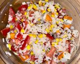 Une image de l'étape 2 de Salade froide : riz & surimi.