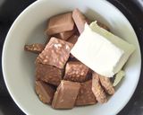 A picture of step 1 of Milk Chocolate and Puffed Rice Brownies.