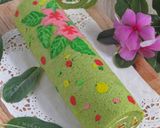 Foto langkah ke 14 dari resep Japanese Matcha Roll Cake.