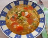Piros zöldségleves tejjel recept fázis 5 fotója