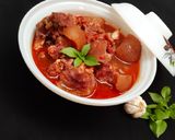 A picture of step 4 of Cow head pepper soup.
