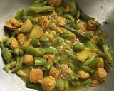 A picture of step 7 of Soya Chunks Ridge Gourd Curry.