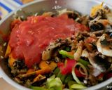 Une image de l'étape 4 de Sauté de dinde aux champignons et légumes.