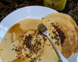 Foto langkah ke 6 dari resep Simple Pancake hari libur tanpa minyak.
