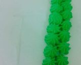 A picture of step 12 of Pakistan theme cake.