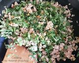 A picture of step 1 of Fried Spring Rolls with Spinach Filling.