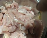 A picture of step 1 of Dragon Chicken.