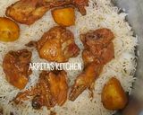 অল্প তেলে কলকাতা স্টাইলে চিকেন বিরিয়ানি (kolkata style chicken biryani recipe in Bengali) রেসিপি ধাপ - 8 ছবি