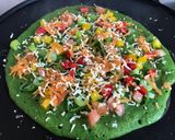 A picture of step 5 of Stuffed Yellow Moong Daal Palak Cheela.