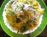 A picture of step 3 of Cabbage moong dal bhaji.