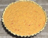 Foto del paso 5 de la receta: Quiche de pollo, jamón y hortalizas con queso