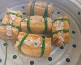 Hình bước làm 2 của món Đậu hủ nhồi thịt chiên giòn
