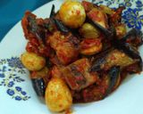 Foto langkah ke 4 dari resep Balado terong, telur, ikan asin dan jengkol 😁😁.