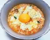 A picture of step 4 of Diet Oatmeal Kimchi Porridge.