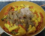 A picture of step 4 of Mixed Veg pickle.