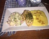 Foto del paso 7 de la receta: Pollo al Orégano con Puré a los Tres Quesos y Ensalada de Brócoli