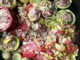 Zapallitos, papas y morrón rellenos a la essen!!!