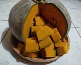 Foto langkah ke 1 dari resep Kue talam labu kuning gula aren/enau (juadah perengi).