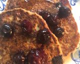 A picture of step 8 of Blueberry banana pancakes - vegan.
