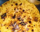 A picture of step 2 of Sarso da saag with Makka de roti.
