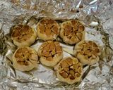 A picture of step 5 of Roasted Garlic Butter with Basil.