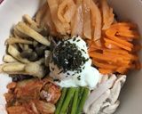 A picture of step 4 of Bibimbap.