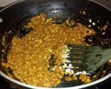 A picture of step 4 of Oats jaggery ladoo.